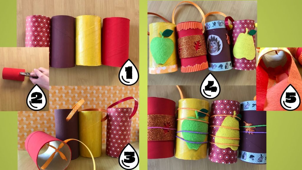 Őszi szaladgálós játék elkészítése lépésről lépésre wc papír gurigából