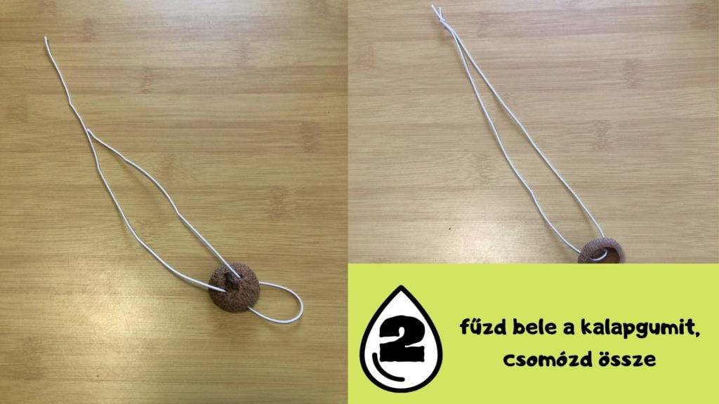 makk kupacson kalapgumi átfűzése