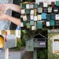 sokféle különböző színű, típusú postaláda