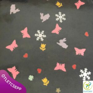 különböző formák fekete lapon laminálva keresgélőd feladathoz